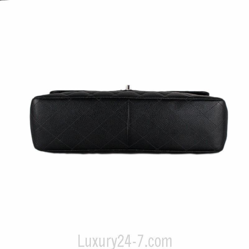 Chanel Black Caviar Classic Jumbo Single Flap Bag