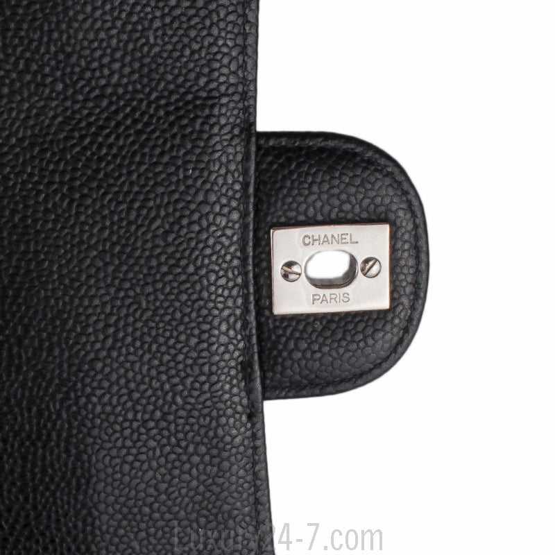 Chanel Black Caviar Classic Jumbo Single Flap Bag