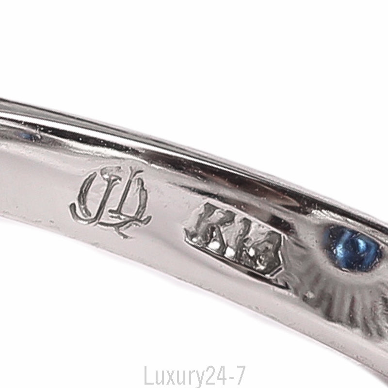 14K Sapphire & Diamond Cluster Ring