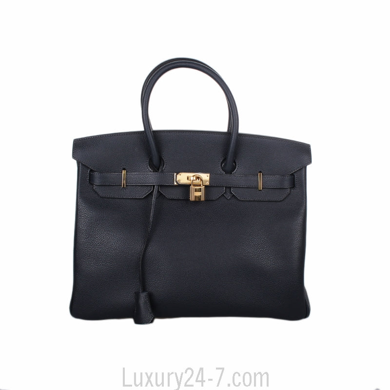 Hermes Indigo Vache Trekking Birkin 35