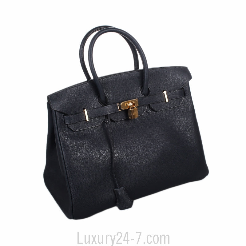 Hermes Indigo Vache Trekking Birkin 35