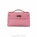 Hermes Rose Confetti Epsom Kelly Pochette Mini