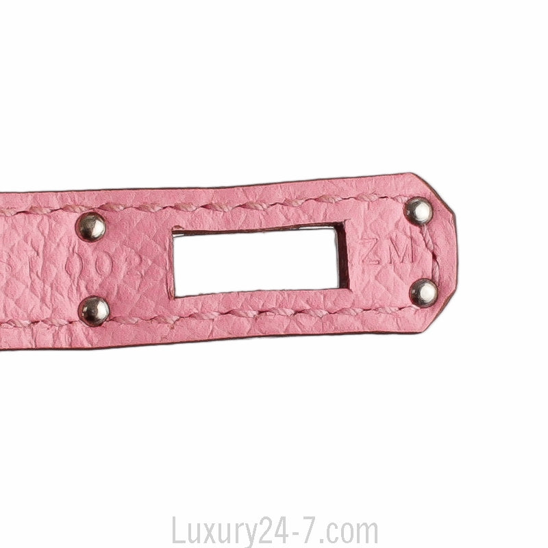 Hermes Rose Confetti Epsom Kelly Pochette Mini