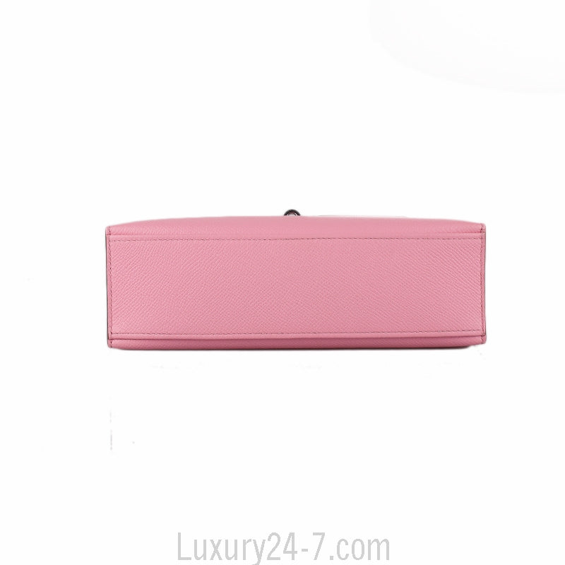 Hermes Rose Confetti Epsom Kelly Pochette Mini