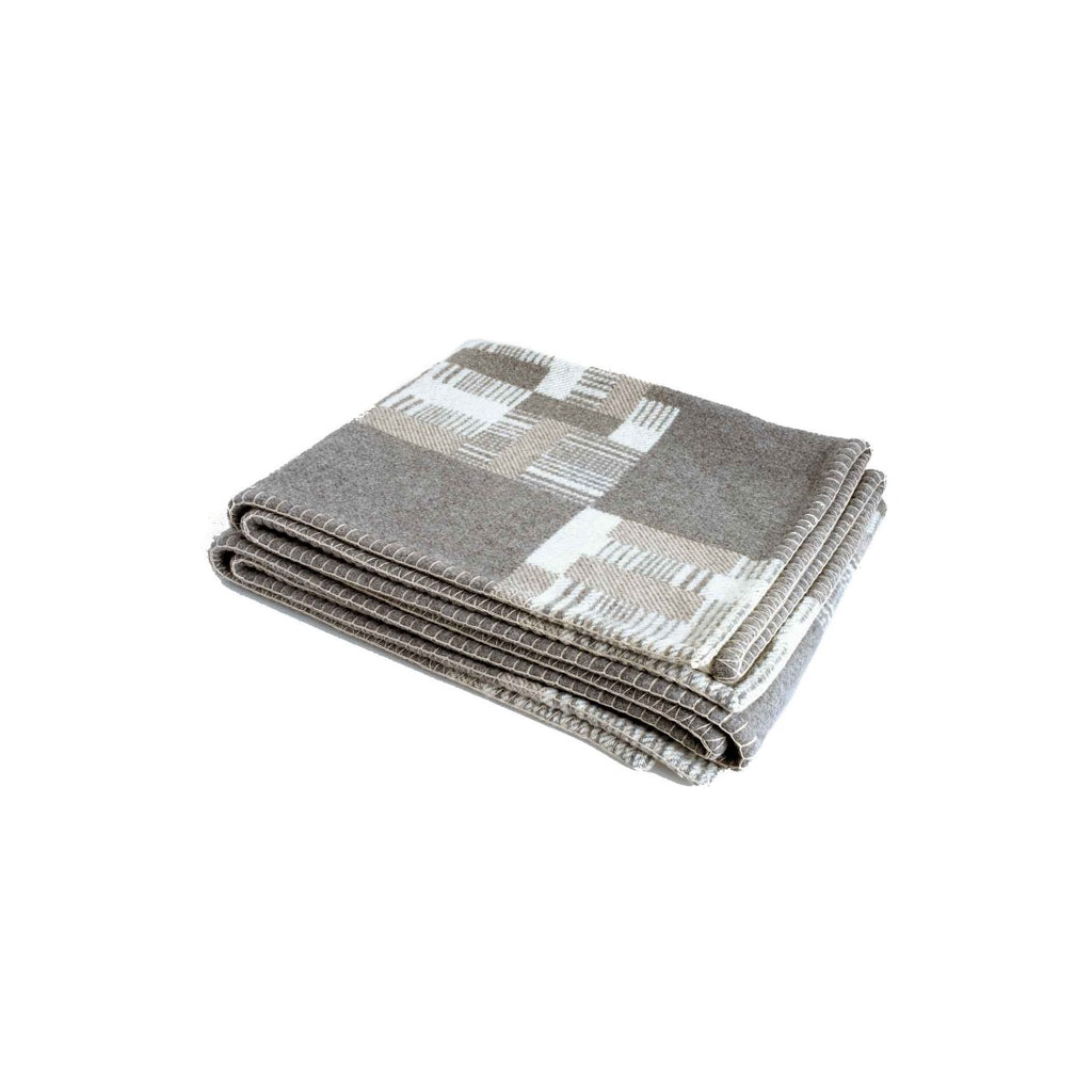 Hermés Wool Cashmere Avalon Paper Block Blanket Gray