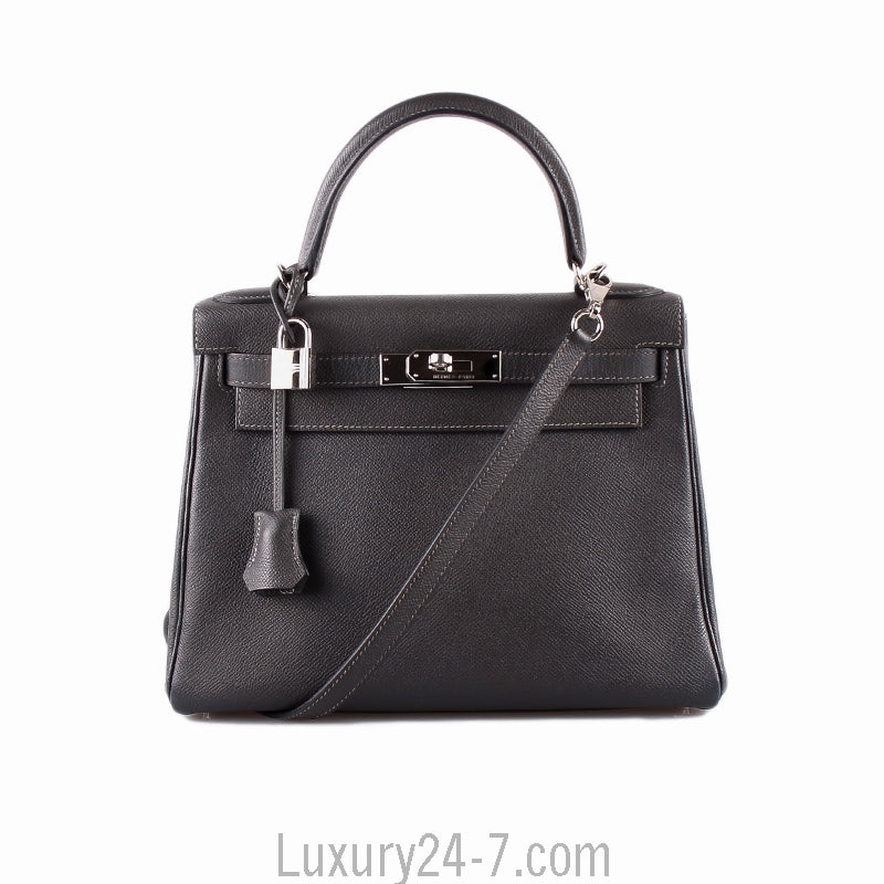 Hermes Graphite Epsom Kelly Sellier 28