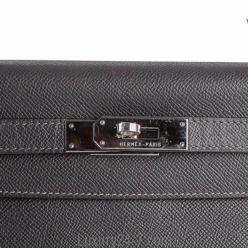 Hermes Graphite Epsom Kelly Sellier 28