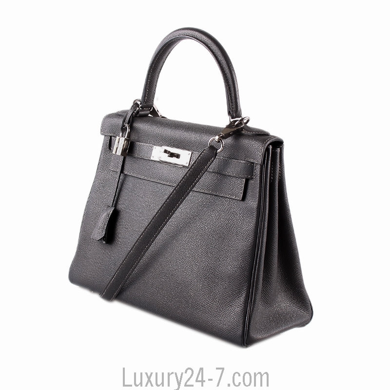 Hermes Graphite Epsom Kelly Sellier 28