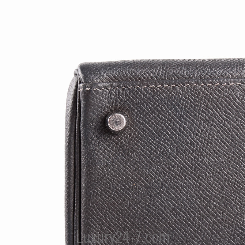 Hermes Graphite Epsom Kelly Sellier 28