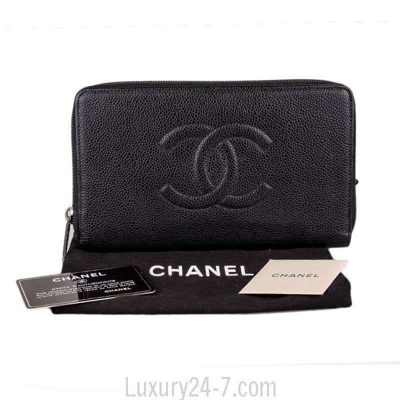 Chanel Black Timeless Organizer Wallet