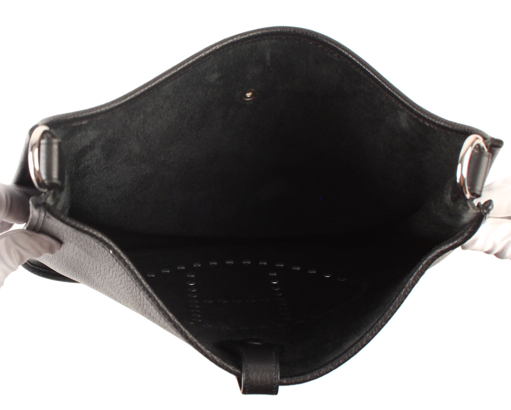 Hermès Taurillon Clemence Evelyne I GM Black PHW