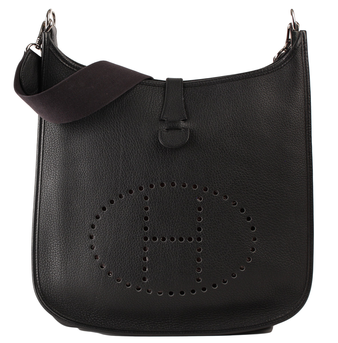 Hermès Taurillon Clemence Evelyne I GM Black PHW