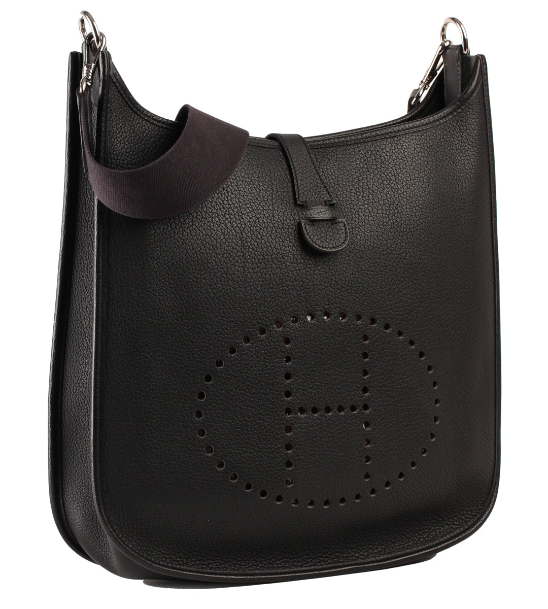 Hermès Taurillon Clemence Evelyne I GM Black PHW