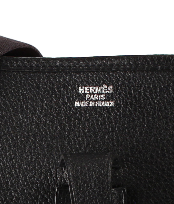 Hermès Taurillon Clemence Evelyne I GM Black PHW