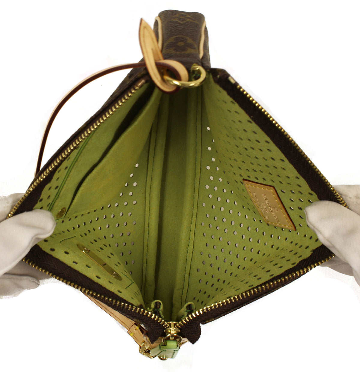 Louis Vuitton Limited Edition Monogram Perforated Pochette Handbag