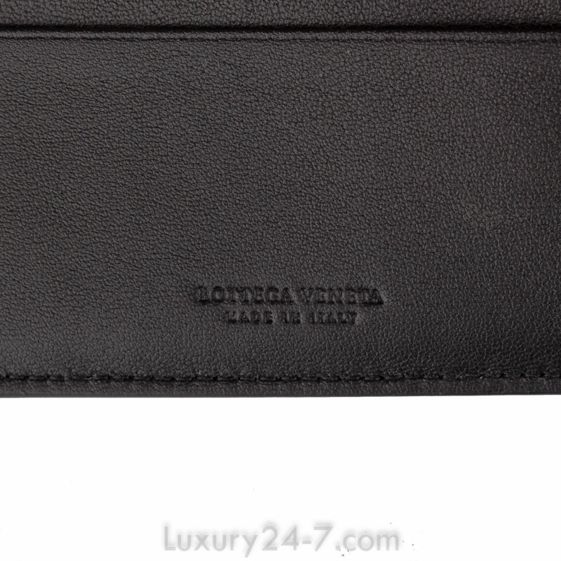 Bottega Veneta Blue Intrecciato Bifold Wallet