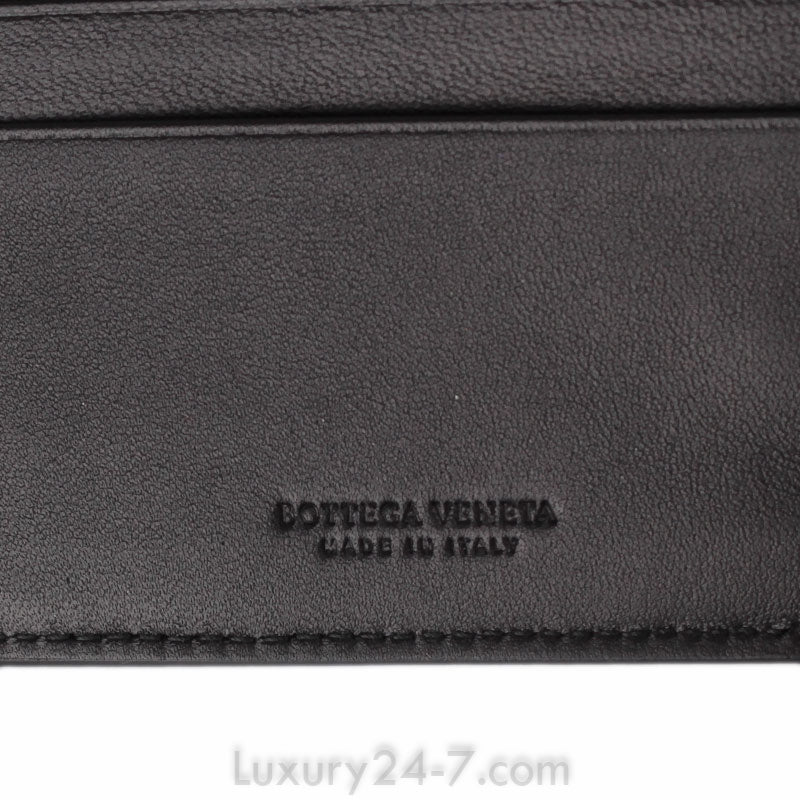 Bottega Veneta Blue Intrecciato Bifold Wallet