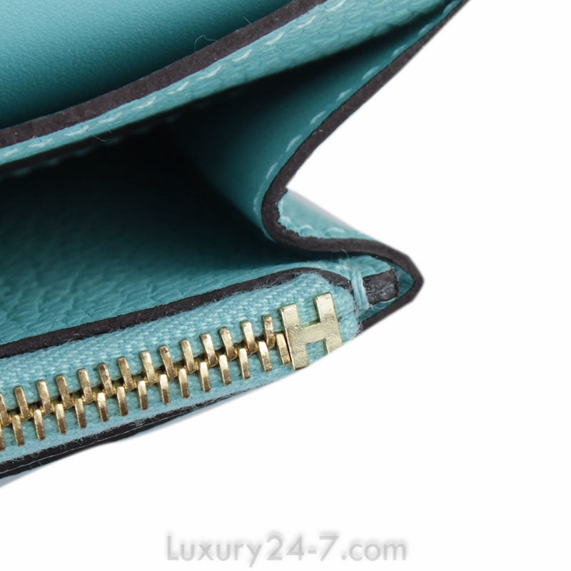 Hermes Blue Atoll Dogon Combined Wallet