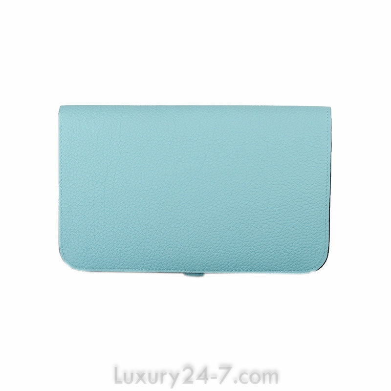 Hermes Blue Atoll Dogon Combined Wallet