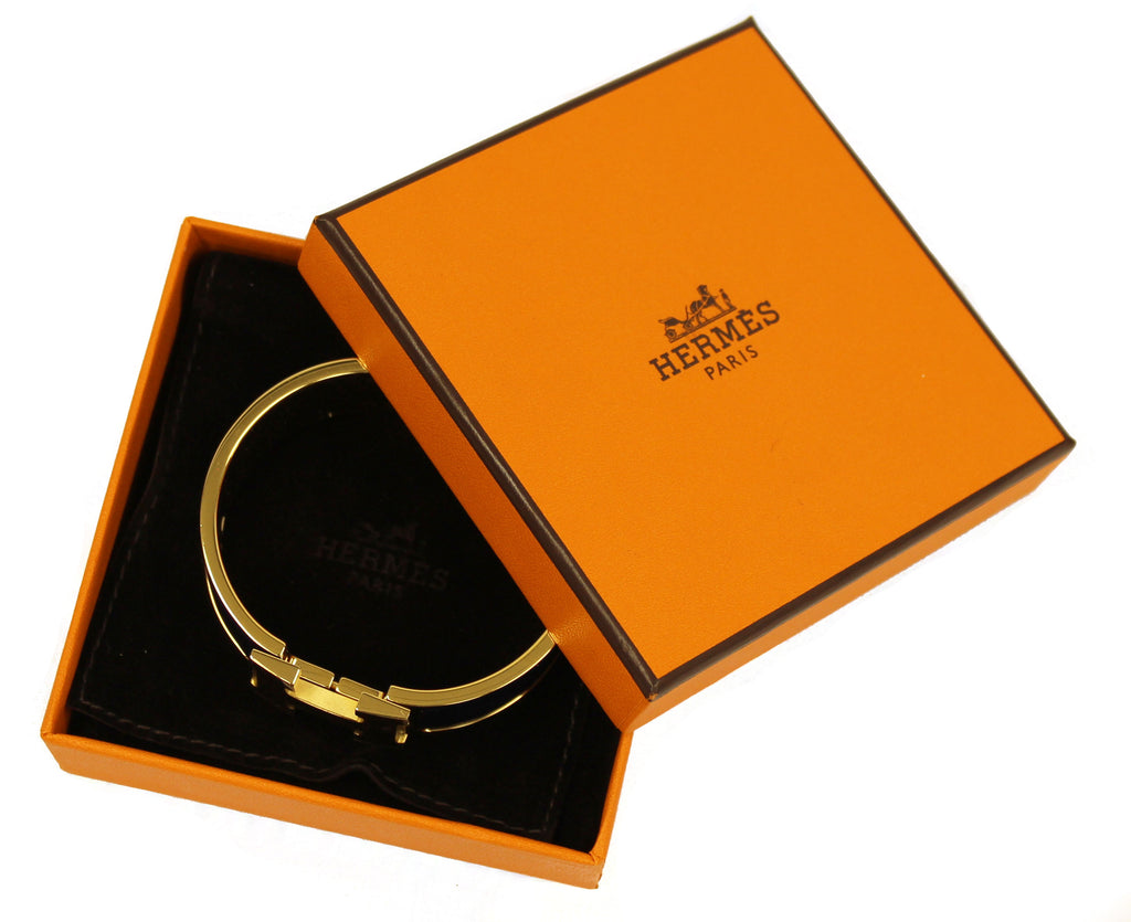 Hermès Blue Enamel Click Clack / H Braclet