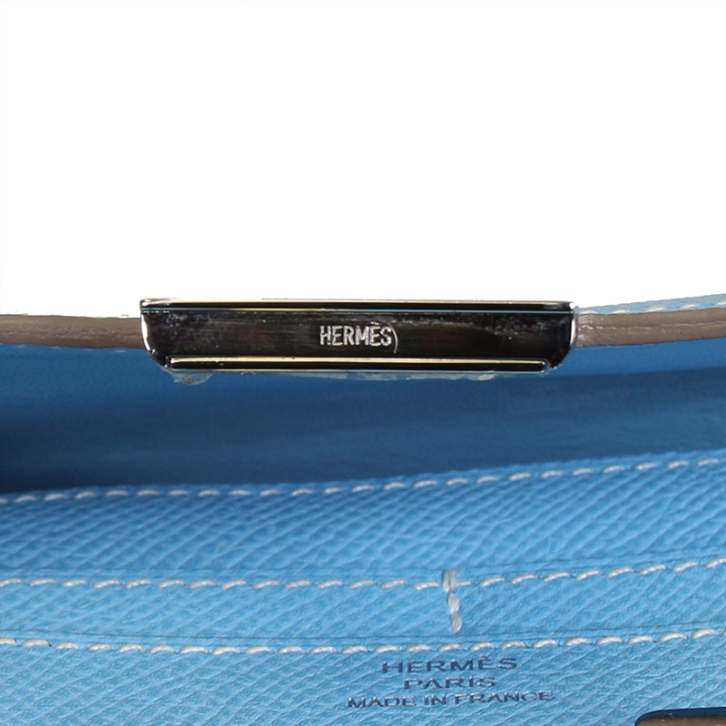 Hermes Constance Compact Wallet Epsom Celest