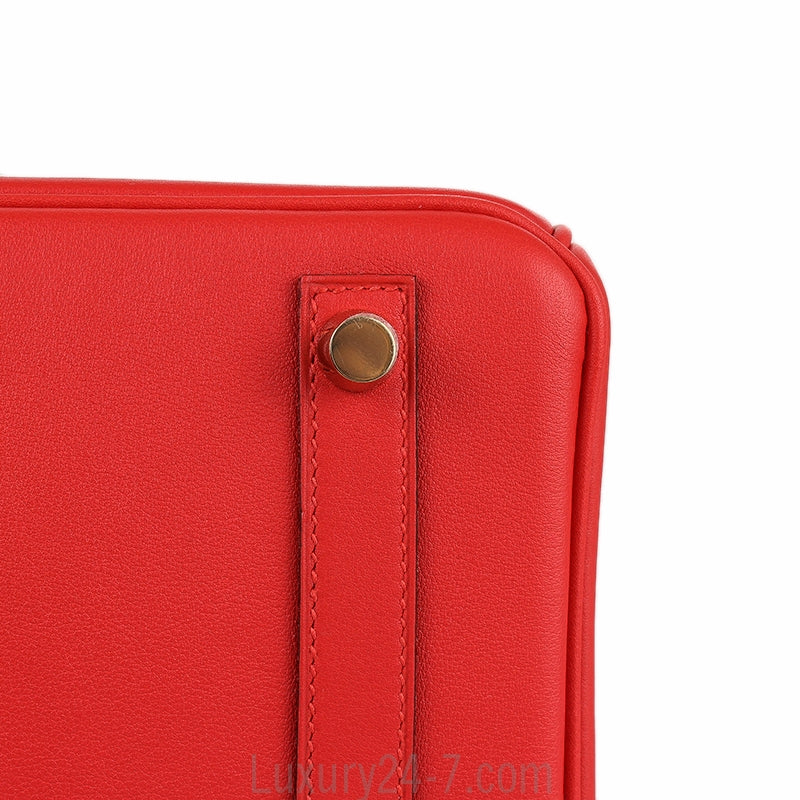 Hermes Rouge Tomate Swift Birkin 25