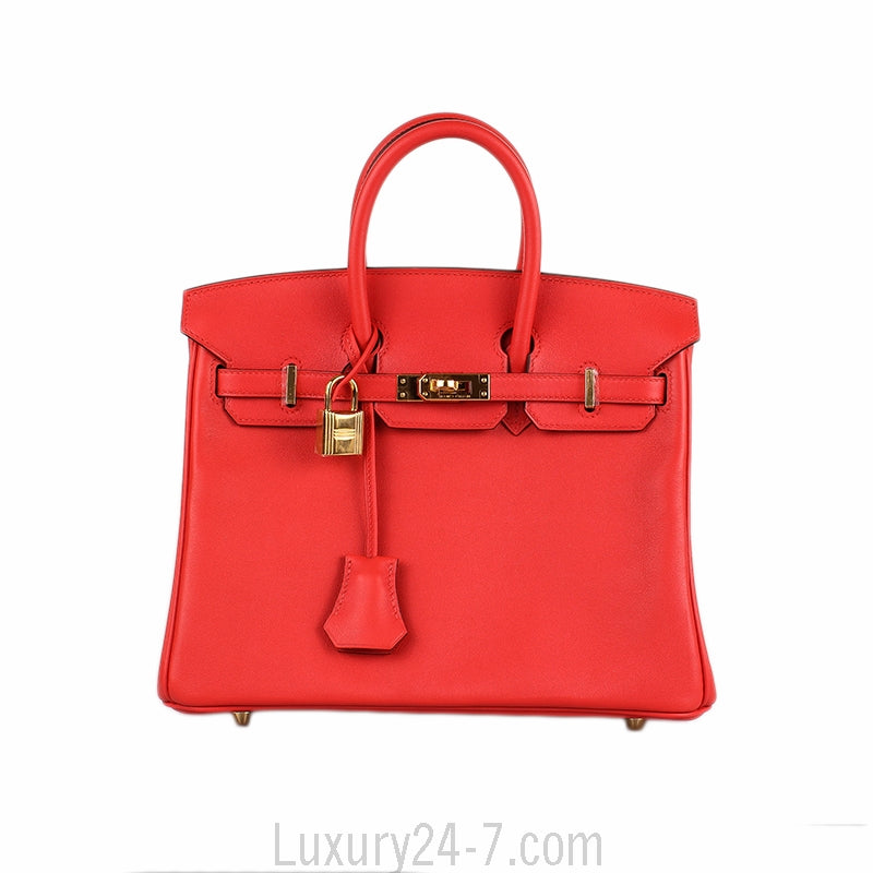 Hermes Rouge Tomate Swift Birkin 25