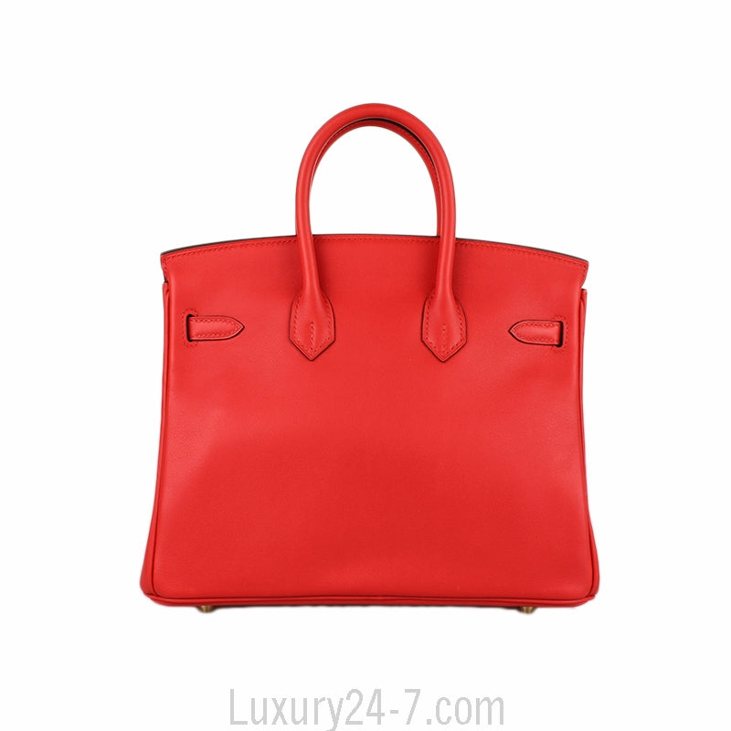 Hermes Rouge Tomate Swift Birkin 25