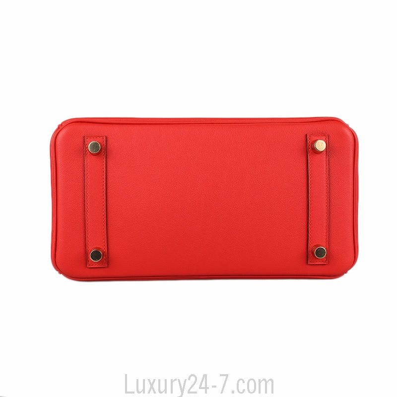 Hermes Rouge Tomate Swift Birkin 25