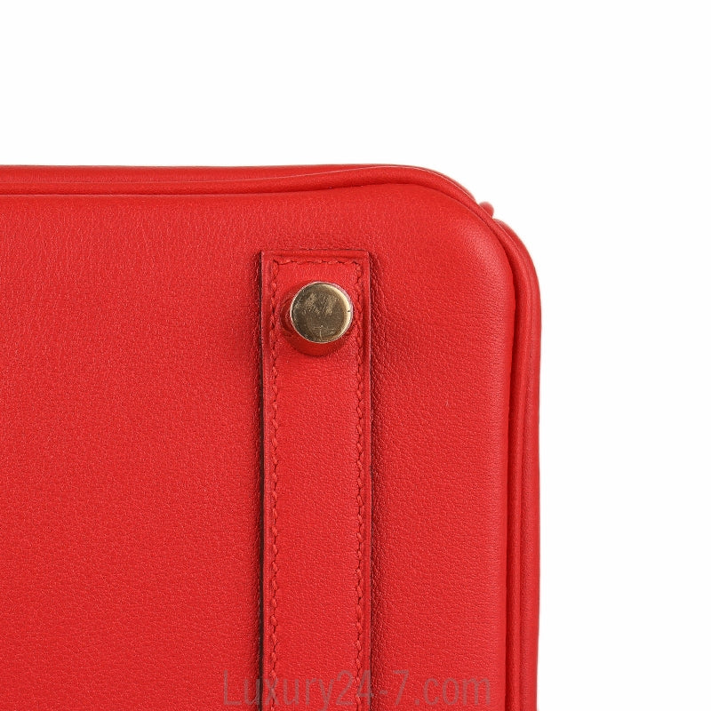 Hermes Rouge Tomate Swift Birkin 25