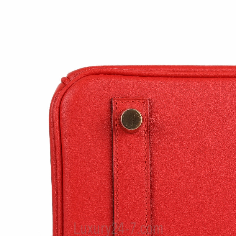 Hermes Rouge Tomate Swift Birkin 25