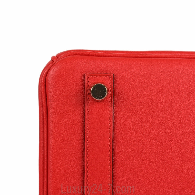 Hermes Rouge Tomate Swift Birkin 25