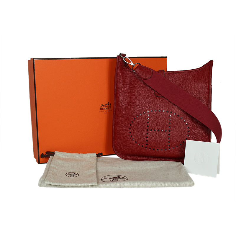 Hermes Rouge Garance Evelyne III PM Bag