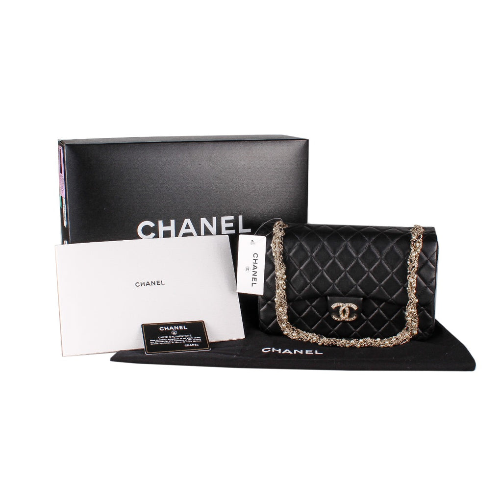 CHANEL Lambskin Quilted Medium Westminster Pearl Flap bag