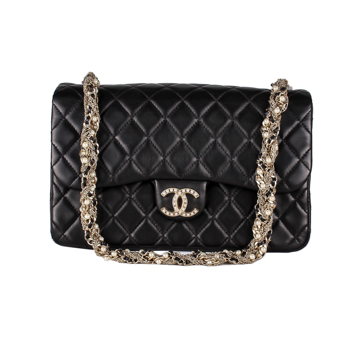 CHANEL Lambskin Quilted Medium Westminster Pearl Flap bag