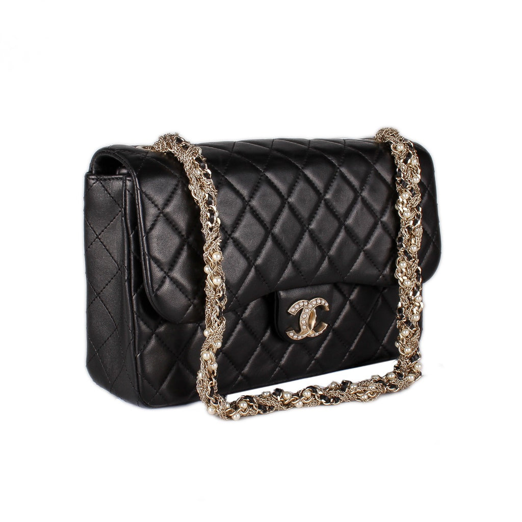 CHANEL Lambskin Quilted Medium Westminster Pearl Flap bag