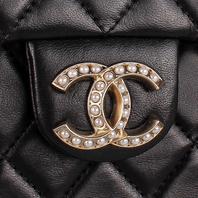 CHANEL Lambskin Quilted Medium Westminster Pearl Flap bag