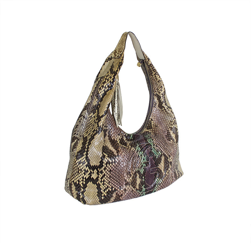 Gucci Soho Large Hobo Grape Multi-Color Python Bag