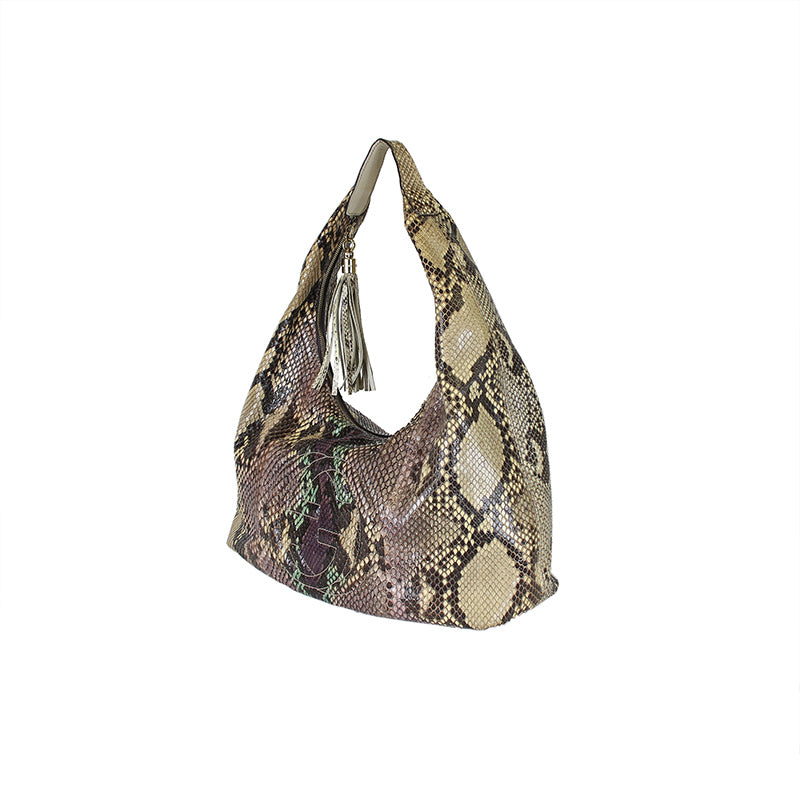 Gucci Soho Large Hobo Grape Multi-Color Python Bag