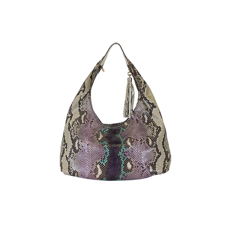 Gucci Soho Large Hobo Grape Multi-Color Python Bag