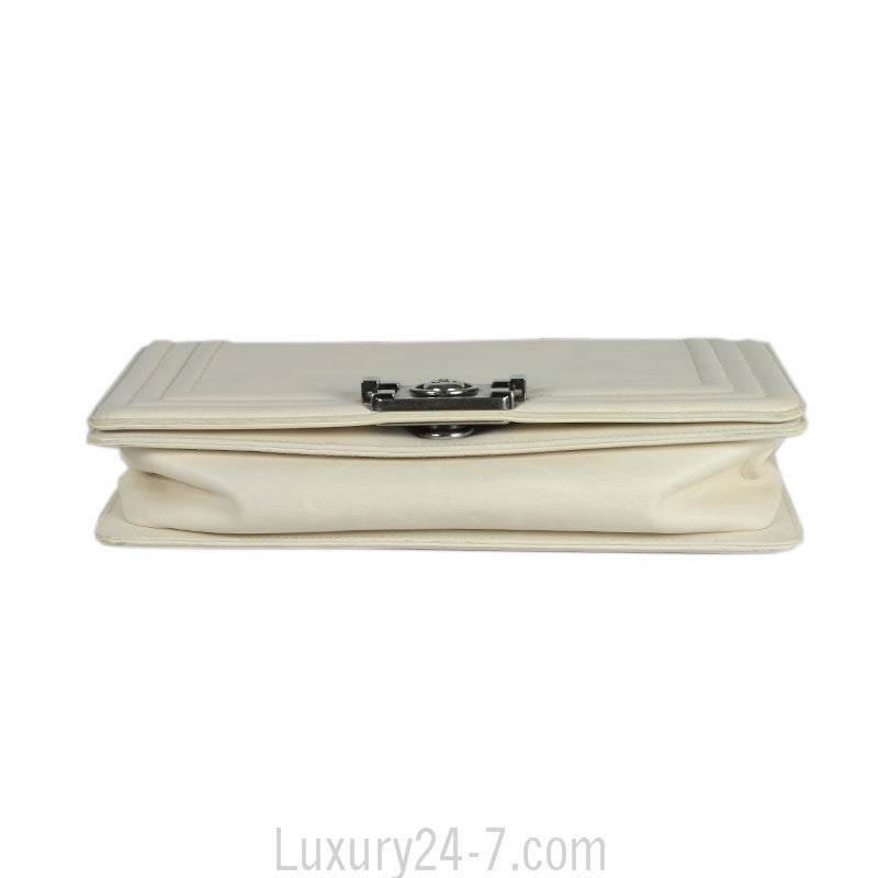 Chanel Medium White Boy Bag