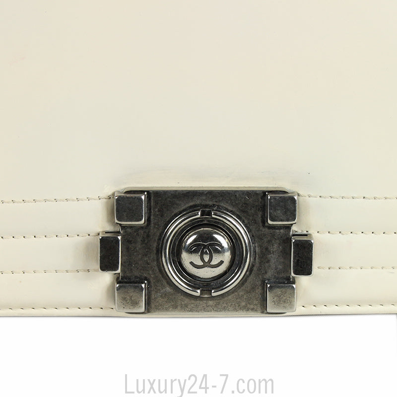 Chanel Medium White Boy Bag