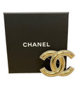Chanel Crystal Large CC Brooch
