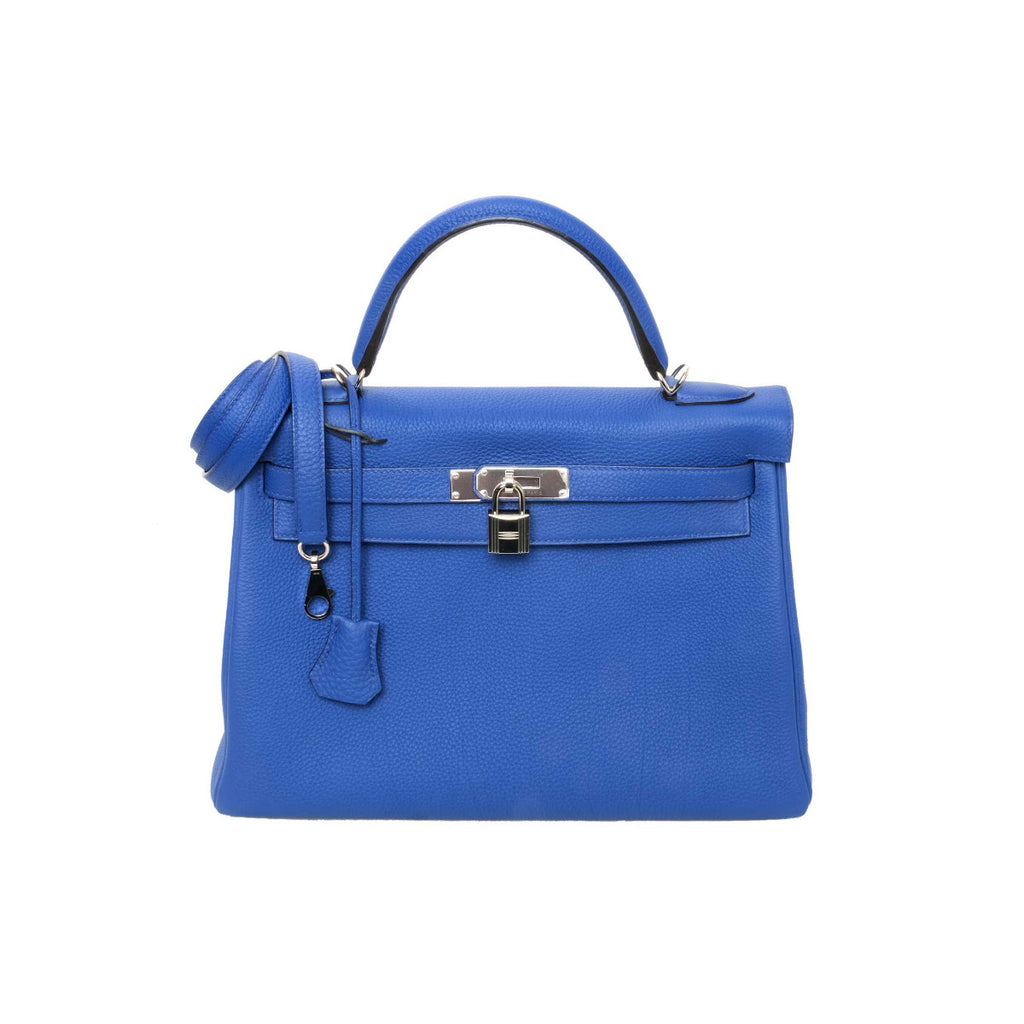 Hermès Blue Electric Togo Kelly Retourne 32