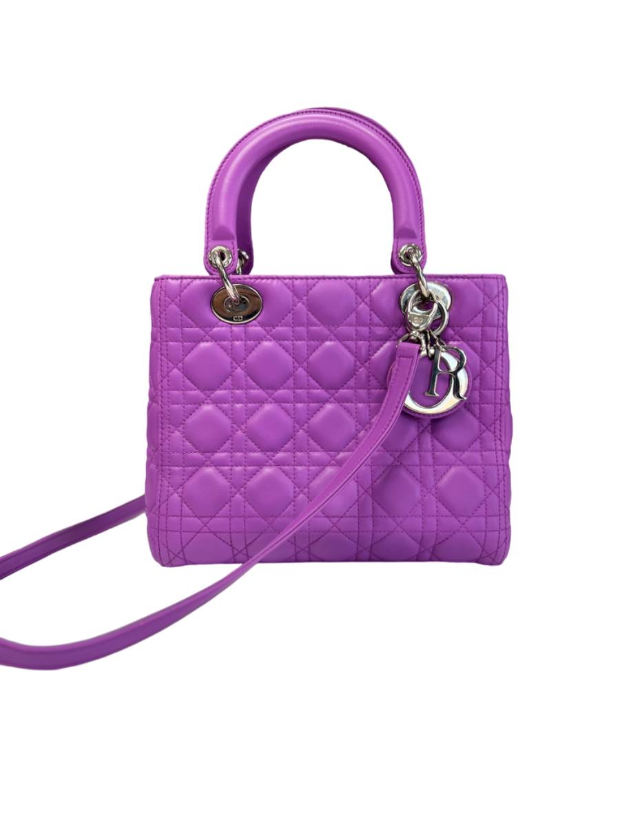 Christian Dior Lavender Medium Lady Dior Bag