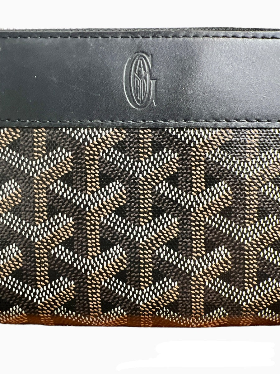 Goyard Goyardine Matignon Zip Around GM Wallet Black