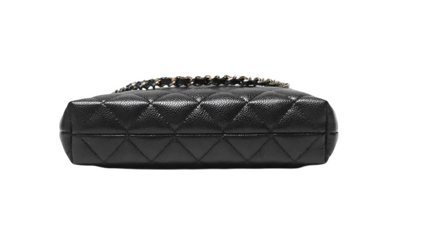 Chanel 25C Black Caviar Mini Tote Bag WSH