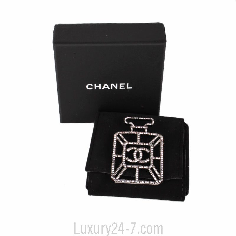 Chanel Perfume Bottle CC Brooch