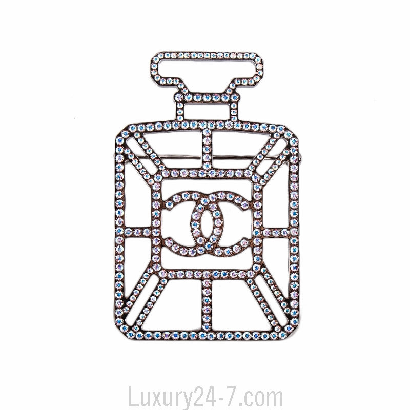 Chanel Perfume Bottle CC Brooch