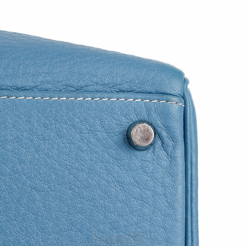Hermès Blue Jean Clemence Retourne Kelly 32